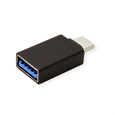 Adaptér USB 3.2 Gen 1, C-A M/F, 5Gbps, priamy, čierny