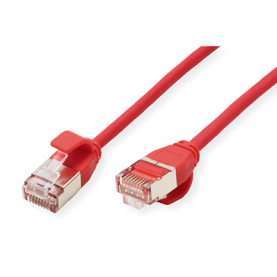 U/FTP (PiMF) Patchkábel LSOH 3m cat.6a, červený, slim, Cu, Flex Cable, Component Level