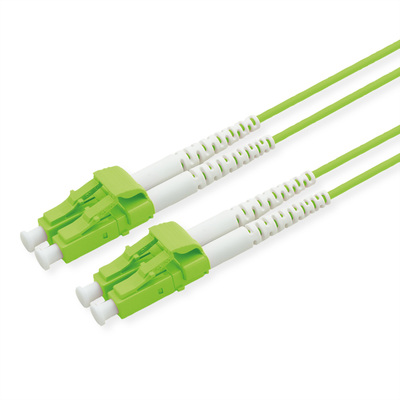 Fiber kábel LC-LC, 2m Duplex OM5(50/125µm), LSOH, low-loss konektor, 2mm, zelený