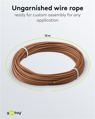 Kábel medený izolovaný 10m, 1x0.14mm, hnedý