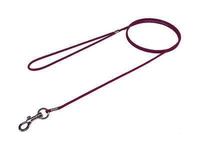 Vodítko výstavné (predvádzacie) s uškom, 3mm/1.3m, lanko, pre malé psy, červené