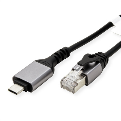Kábel USB 3.1 Typ C na RJ45 (Gigabit Ethernet), 3m, čierny