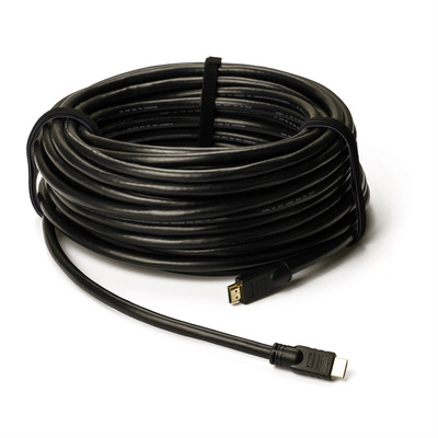 Kábel HDMI M/M 15m, High Speed+Eth, 4K@60Hz, HDMI 2.0, čierny, jednosmerný, aktívny