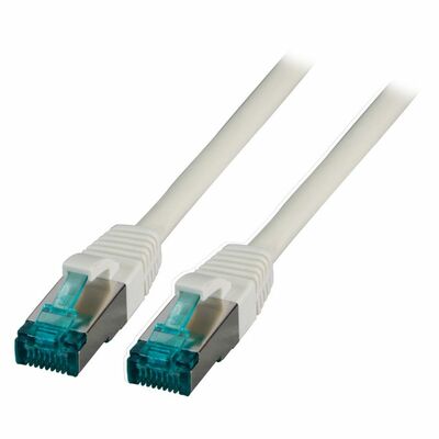 S/FTP (PiMF) Patchkábel LSOH 0.5m cat.6a, sivý, Cu