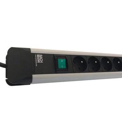 Predlžovačka CONNECTUS, 2m s 9 zásuvkami UTE, 1.5mm², hlliník, čierna