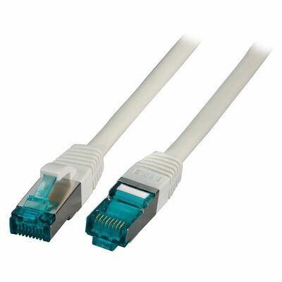 S/FTP (PiMF) Patchkábel LSOH 0.5m cat.6a, sivý, Cu