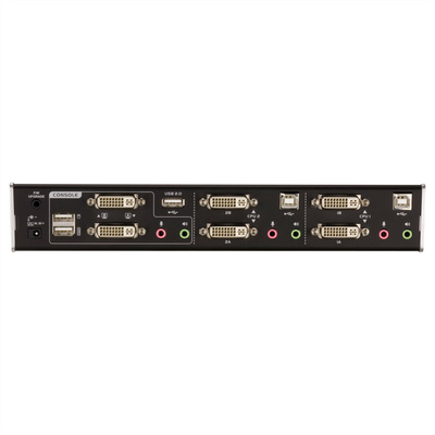 KVM switch/prepínač, Dual-View, 2PC, DVI-I, USB, HotKeys, OSD
