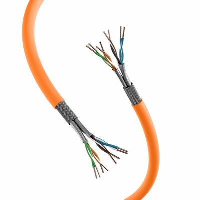 S/FTP (PiMF) drôt LSOH 250m cat.7, CPR Eca, AWG23, 1000Mhz, 10GBase-T, oranžový, meď, GHMT