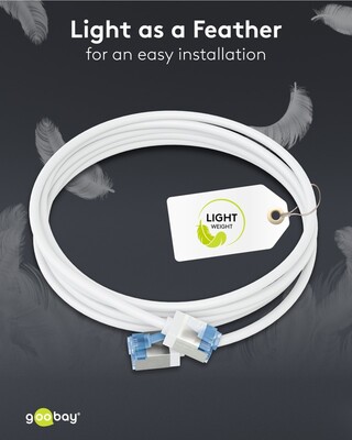 U/FTP Patchkábel LSOH TPE 7.5m cat.6a, biely, slim, Cu, Flex Cable, Eco obal