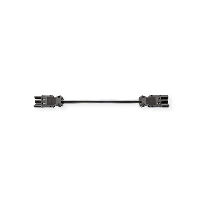 Kábel sieťový 230V predlžovací, GST18 M/F 1m, 1.50mm², 16A, čierny
