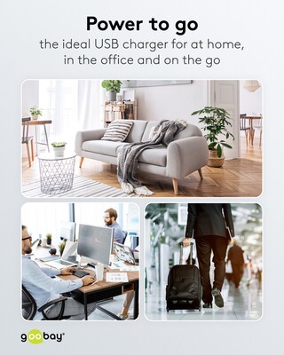 Nabíjačka USB 230V 2port, 1xUSB A 2.0, 1xUSB C (Power Delivery), 65W, GaN, čierna