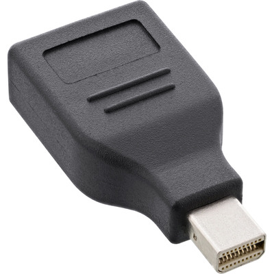 Adaptér mini DisplayPort - DisplayPort, M/F, v1.2, 4K@60Hz, dongle, čierny