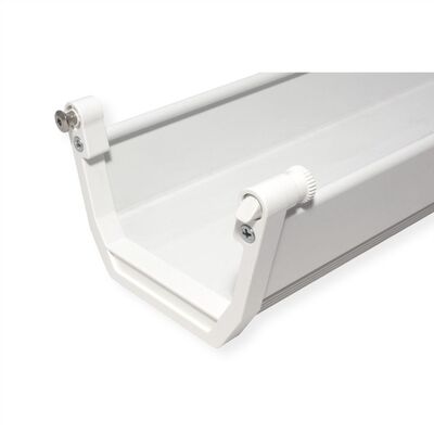 Káblový organizér, žľab na káble pod stôl, plast (ABS), 449x182x118mm (DxHxV), biely