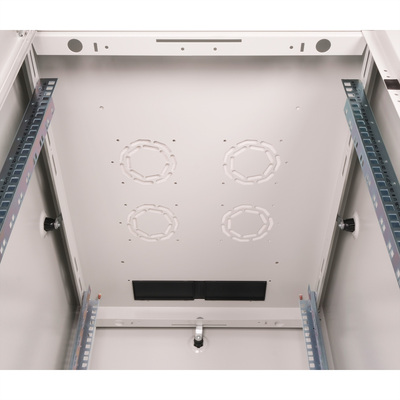 19" Rack na podlahu 42U, 2010x600x800mm (HxWxD), BASIC, sklenené dvere, sivý
