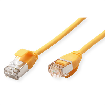 U/FTP (PiMF) Patchkábel LSOH 0.15m cat.6a, žltý, slim, Cu, Flex Cable, Component Level