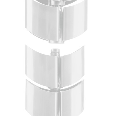 Káblový organizér Flex "chrbtica", 2 komorový, 80cm, montáž k stolu, biely