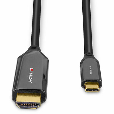 Kábel USB 3.1 Typ C na HDMI M/M 1m, 8K@60Hz, 48G, čierny