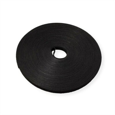 Káblový organizér suchý zips 25m návin, čierna farba, šírka 10mm "Velcro"