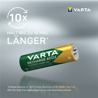 Baterka VARTA RTU nabíjacia AA (4ks) 1.2V 2600mAh NiMH (HR6 5716) 4BL