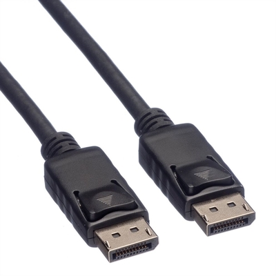 Kábel DisplayPort M/M 1m, 4K@60Hz, DP v1.2, 21.6Gbit/s, LSOH, čierny