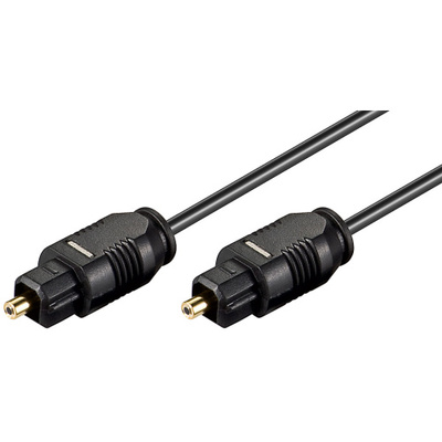 Kábel Toslink audio optický SPDIF prepojovací M/M 2m, ø2.2mm, čierny, Slim