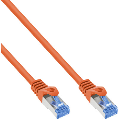 S/FTP (PiMF) Patchkábel LSOH TPE 10m cat.6a, oranžový, CCA, flexibilný
