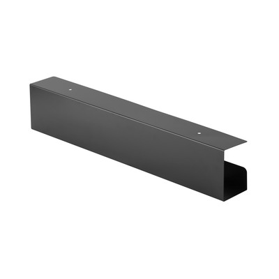 Káblový organizér, žľab na káble pod stôl, oceľ, 600x76x114mm (DxHxV), čierny