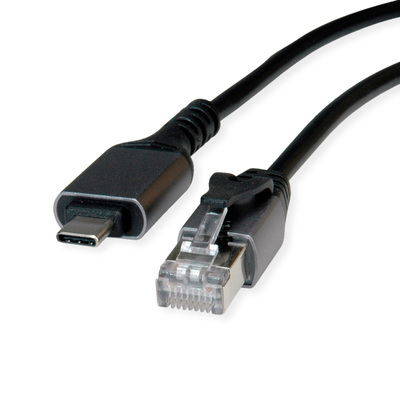 Kábel USB 3.1 Typ C na RJ45 (Gigabit Ethernet), 3m, čierny