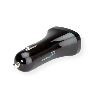 Nabíjačka USB do auta 2port, 2xUSB A, 3A, 18W, Quick Charge 3.0, čierna