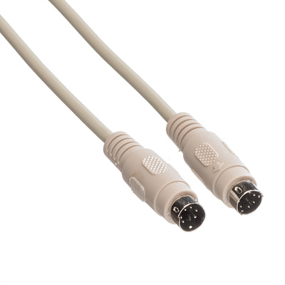 Kábel PS2 M/M prepojovací, 1.8m, sivý