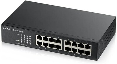 Switch Gigabit 16port, kovový, montáž do 19'',  ZyXEL