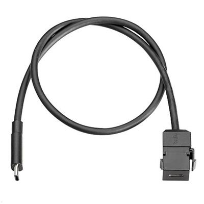 Kábel USB 3.2 Gen 1 CM/CF 0.5m, 5Gbps, PD 60w 20V3A, čierny, predlžovací, Keystone konektor