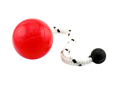 Magnetická lopta FUN BALL FLEX s priemerom 6.5cm, so šnúrkou, červená