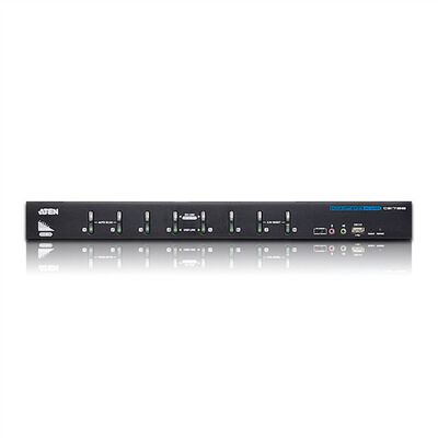 KVM switch/prepínač 8PC, USB, Audio, DVI-D