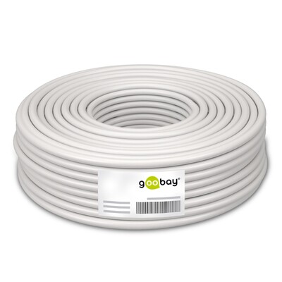 Reproduktorový kábel audio 2x2.5mm², 50m, pomedený, transparentný