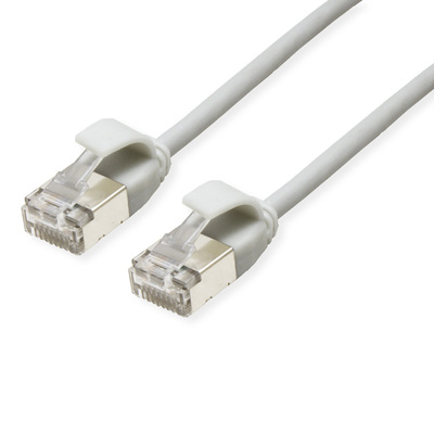 U/FTP (PiMF) Patchkábel LSOH 2m cat.6a, sivý, slim, Cu, Flex Cable, Component Level