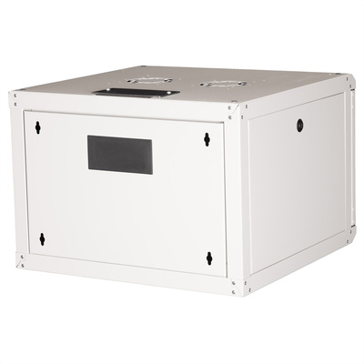 19" Rack na stenu 7U, sivý, 418x600x600mm (HxWxD), RAL7035, PRO, odnímateľné bočnice