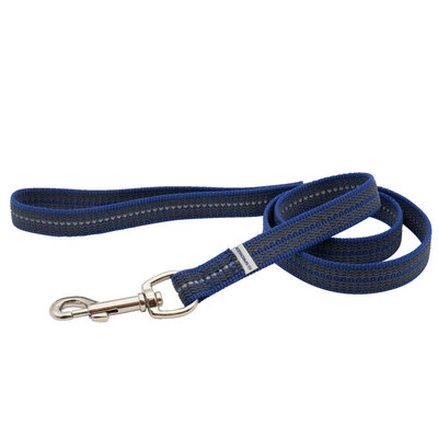 Vodítko s uškom pogumované, 19mm/1.2m, nerezová karabína, modré, HS