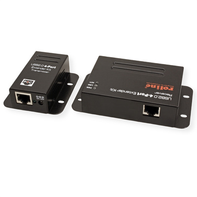 Predĺženie USB 2.0 cez TP do 50m, USB hub (4port), PoC (Power Over Cable)
