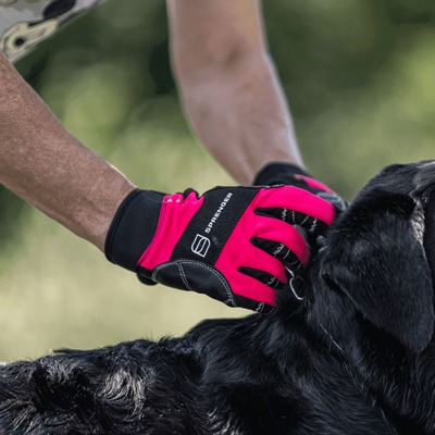 Rukavice FLEXGRIP COMFORT, uzavreté, touch funkcia na končekoch palca a ukázováka, HS, ružové, L