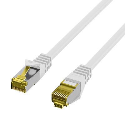S/FTP (PiMF) Patchkábel LSOH 7.5m cat.7, biely, Cu