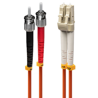 Fiber kábel LC-ST, 3m Duplex OM2(50/125µm), LSOH, oranžový