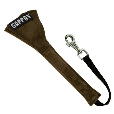 Pešek flexi, karabína, 5cm/58cm, kožený