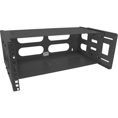 19" Mini skriňa ramova 4U, nastavitelná hĺbka: 240 - 400mm, čierna