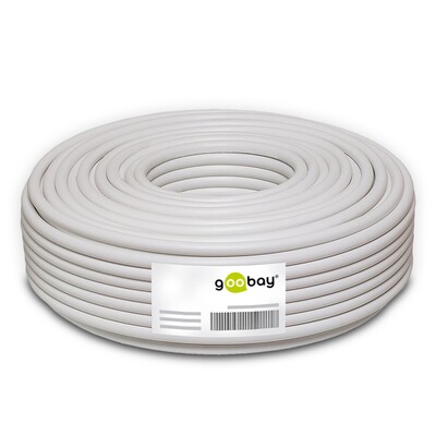 Reproduktorový kábel audio 2x2.5mm², 50m, pomedený, transparentný