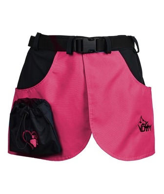 Výcviková sukňa KILT, s odnímateľným pamlskovníkom, ružová, XS-S
