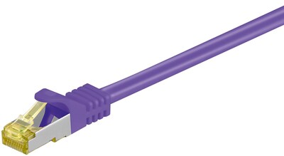 S/FTP (PiMF) Patchkábel LSOH 0.25m cat.7, fialový, Cu