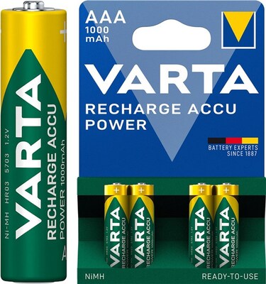 Baterka VARTA RTU nabíjacia AAA (4ks) 1.2V 1000mAh NiMH (HR03 56736) 4BL