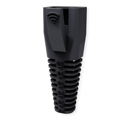 Krytka na konektor RJ45, pre ø 5.5 až 8.5mm, čierna, 10ks/bal
