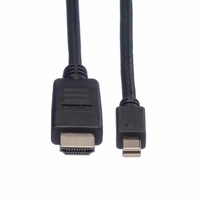 Kábel DisplayPort mini na HDMI M/M 1.5m, jednosmerný, max. 1920x1200 @60Hz, čierny